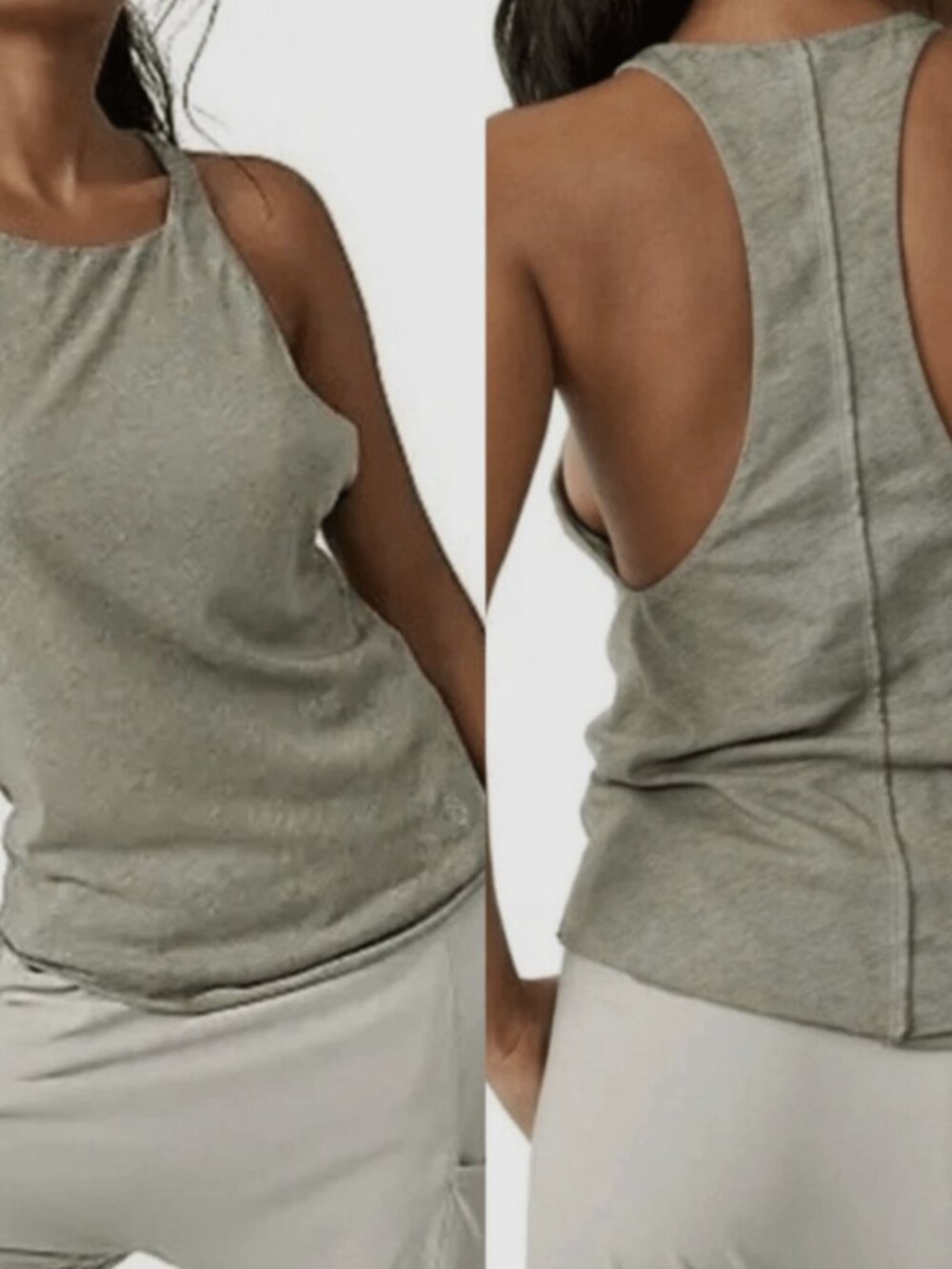 Free People We The Free Sage Exhale Racerback Soft Tank